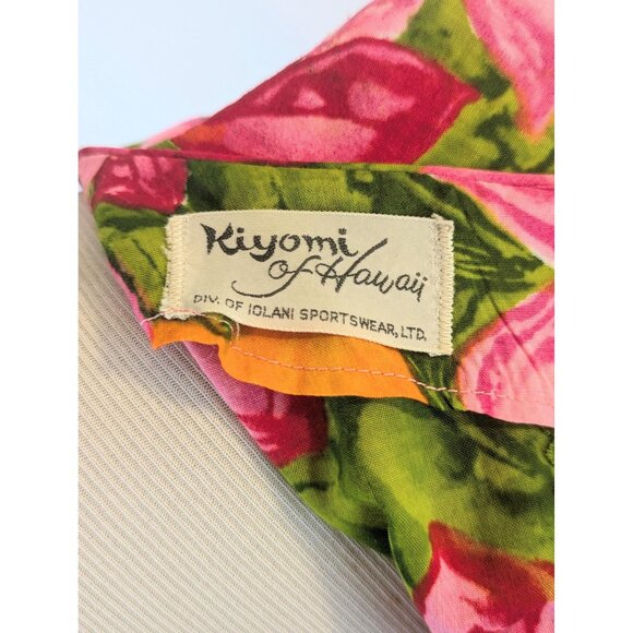 Women's Authentic Vintage Hawaiian Tropical Mini Sheath Dress Floral Luau Dress - Picture 10 of 10